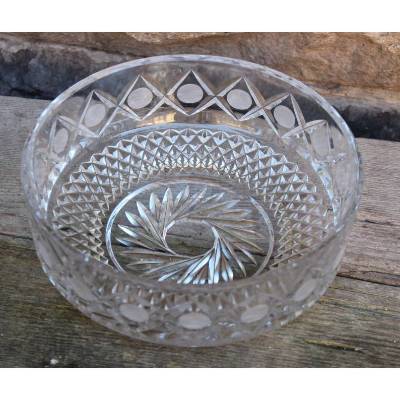 Kristall Schüssel Schale 24% Bleikristall 50er 60er Jahre DDR