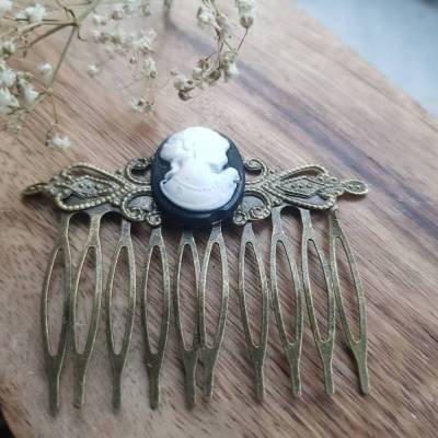 Kamee Haarkamm bronze Cameo Gemme