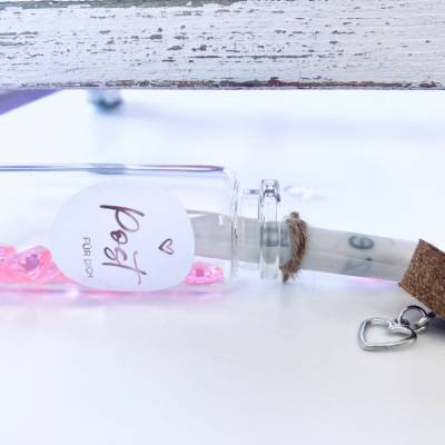 Geschenk Freundin / beste Freundin der Welt / Flaschenpost / Karte