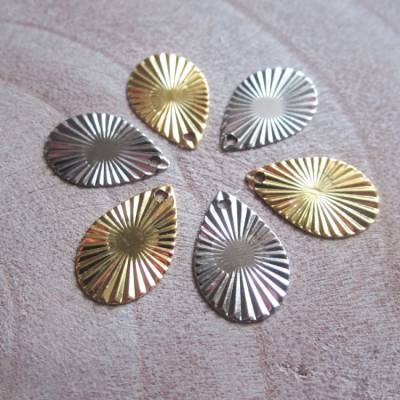 8x Charms Anhänger zur Schmuckherstellung in Tropfenform 2 Farben zur Auswahl Ohrringe, Makramee, Halskette