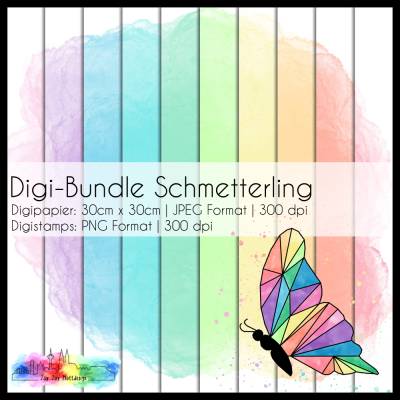 Digi-Bundle Schmetterling zum drucken, sublimieren, basteln und mehr