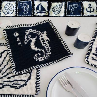 DIY Häkelanleitung Doubleface-Topflappen Maritim1 (PDF)