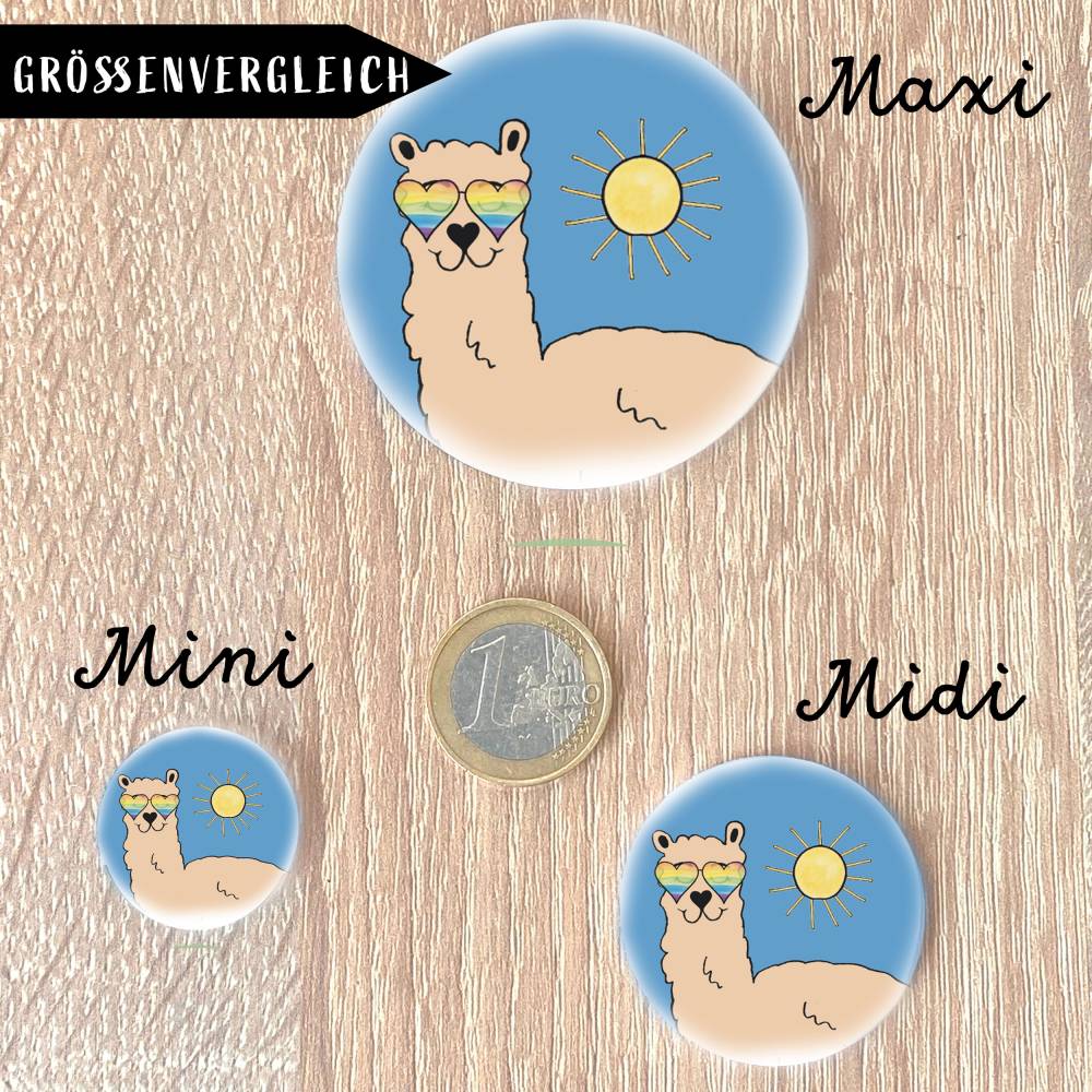 Lama mit Brille Magnet Bild 3