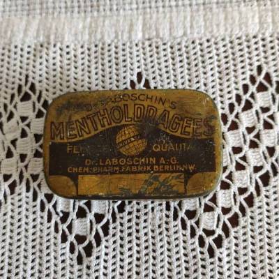 Vintage alte Blechdose Metholdragees