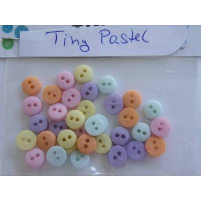 Buttons Galore  Knöpfe    mini - pastel      (1 Pck.)     Tiny Pastel       Kinderknöpfe