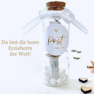 Erzieher Geschenk Erzieherin Abschiedsgeschenk Flaschenpost