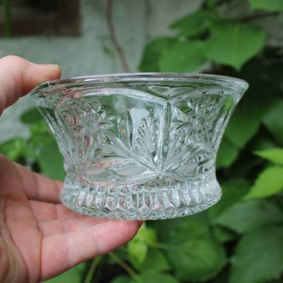 Kristall Schale Blumen Anna Hütte 24% Bleikristall 50er 60er Jahre DDR
