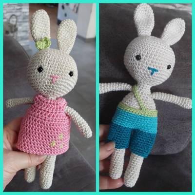 Häkel Anleitung Hasenpaar "Rosalie & Konstantin"