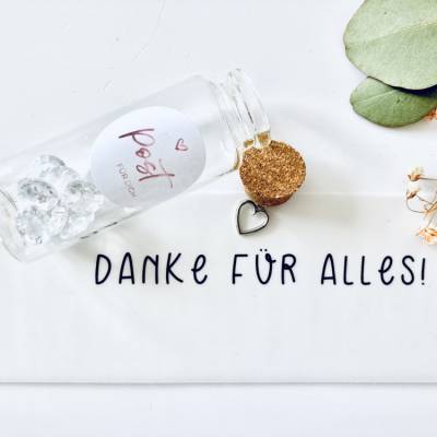 Dankeskarte/ Danke für alles / Flaschenpost