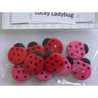 Buttons Galore Knöpfe   Marienkäfer    (1 Pck.)    Lucky Ladybug
