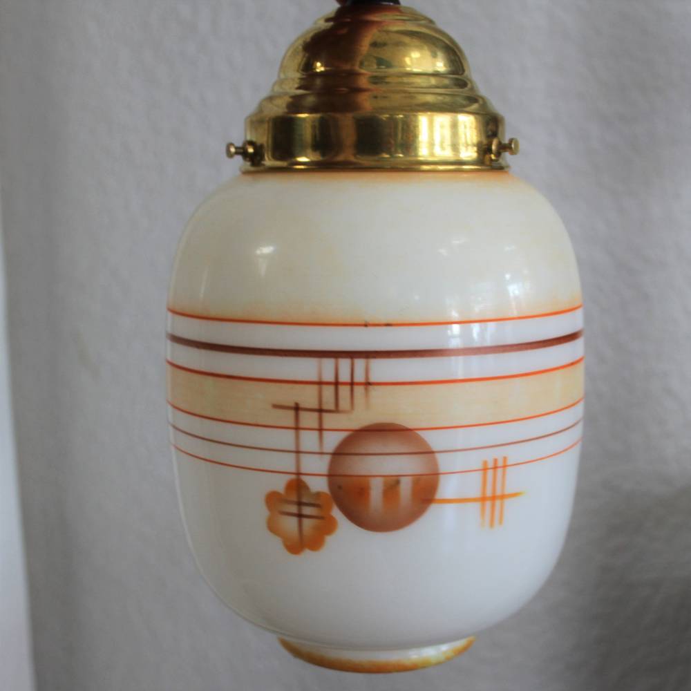 alter Lampenschirm aus Glas Jena Glas