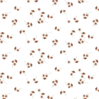 ab 50cm Copper Daisies Bio Jersey Stoff - digitaler Druckstoff