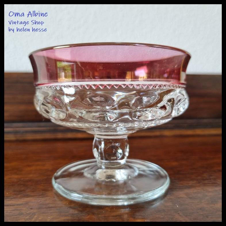 Vintage DESSERTSCHÄLCHEN GLAS 2er ODER 4er Set