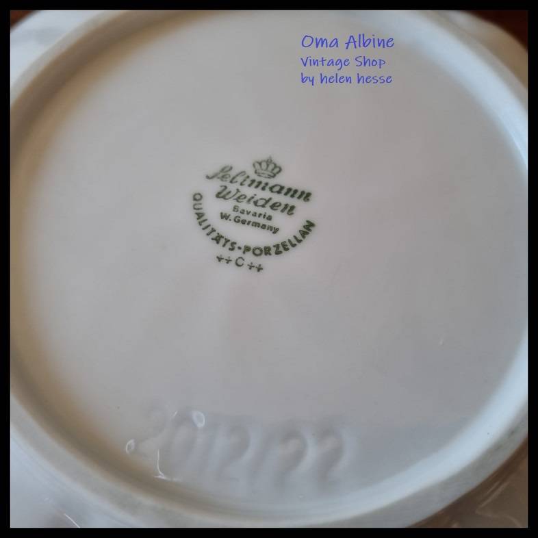 Vintage SCHÜSSEL 22 cm - 50er Jahre - Seltmann Weiden, Blumenform