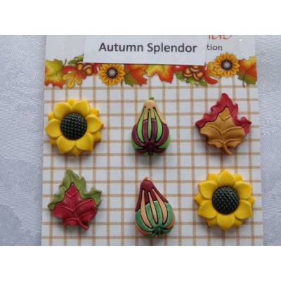 Buttons Galore Knöpfe    Blätter     (1 Pck.)    Autumn Splendor     Kinderknöpfe