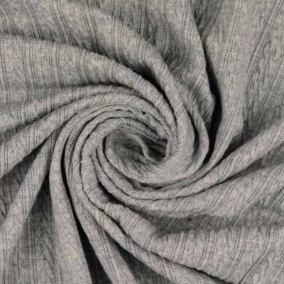 ANGEBOT!!! Jacquard Jersey  Zopfstrick grau meliert (1m/7,-€)