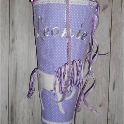 Schultüte, Zuckertüte, Schulstart, Einhorn, Unicorn, Blumen, genäht, mit Namen, personalisierbar, Einschulung