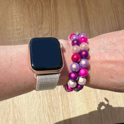 Perlenarmband Beerefrüchte inklusive Anhängeröse und Größe nach Wahl