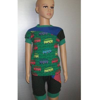 Patchwork Sommerset T-Shirt & Shorts Gr. 98 – Handmade Unikat