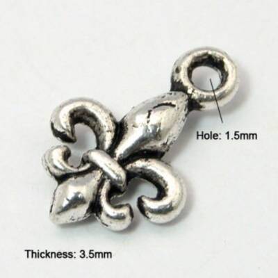 50 Anhänger, Fleur des Lis ,Lilie, charm, Schmuckanhänger