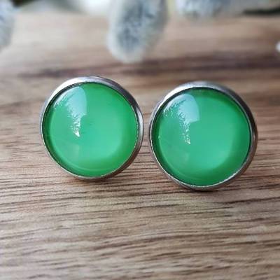 mint grün Schmuck Ohrstecker, Ohrringe, Ohrhänger, Ringe mit Cabochon 