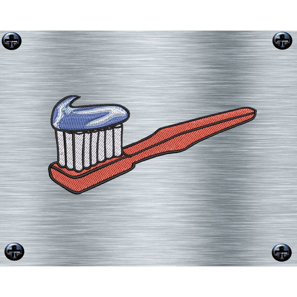 Stickdatei Zahnputzen wichtig - 10 x 10 Rahmen - Alltagsstickmotive, Badezimmerstickerei, digitale Stickdatei Bild 5