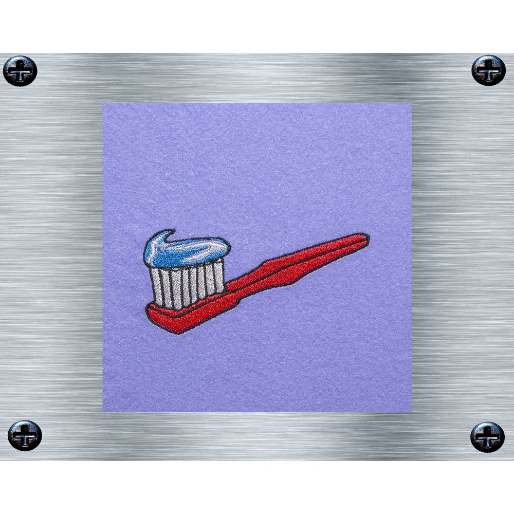Stickdatei Zahnputzen wichtig - 10 x 10 Rahmen - Alltagsstickmotive, Badezimmerstickerei, digitale Stickdatei Bild 6