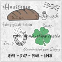 Plotterdatei - Hauseigentümer - Haussegen - Umzug - Einzug - SVG - DXF - Datei - PNG - JPEG - Mithstoff