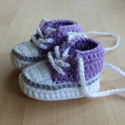 Häkelanleitung Puppenschuhe, Turnschuhe in 3 Größen, pdf-Datei