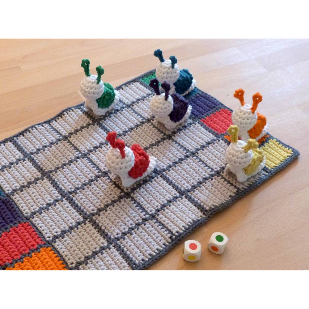 Häkelanleitung Schneckenrennen, Brettspiel, pdf-Datei Bild 4