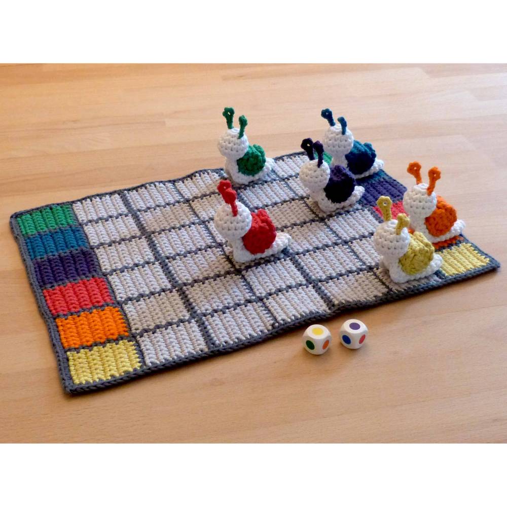 Häkelanleitung Schneckenrennen, Brettspiel, pdf-Datei Bild 5
