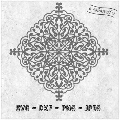 Plotterdatei - Mandala 3 - Sommer - SVG - DXF - Datei - Mithstoff