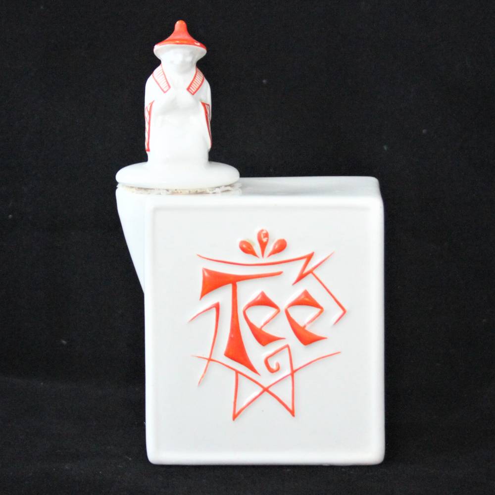 seltene Teedose Roesler Keramik 20er Jahre