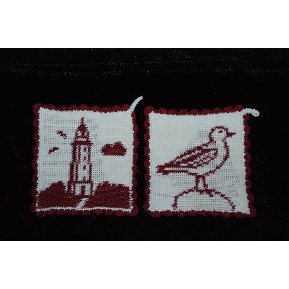 DIY Häkelanleitung Doubleface-Topflappen Maritim2 - Hiddensee (PDF) Bild 2