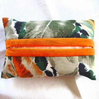 Tatüta in orange-grün mit schönem Blätterdesign genäht von Hobbyhaus