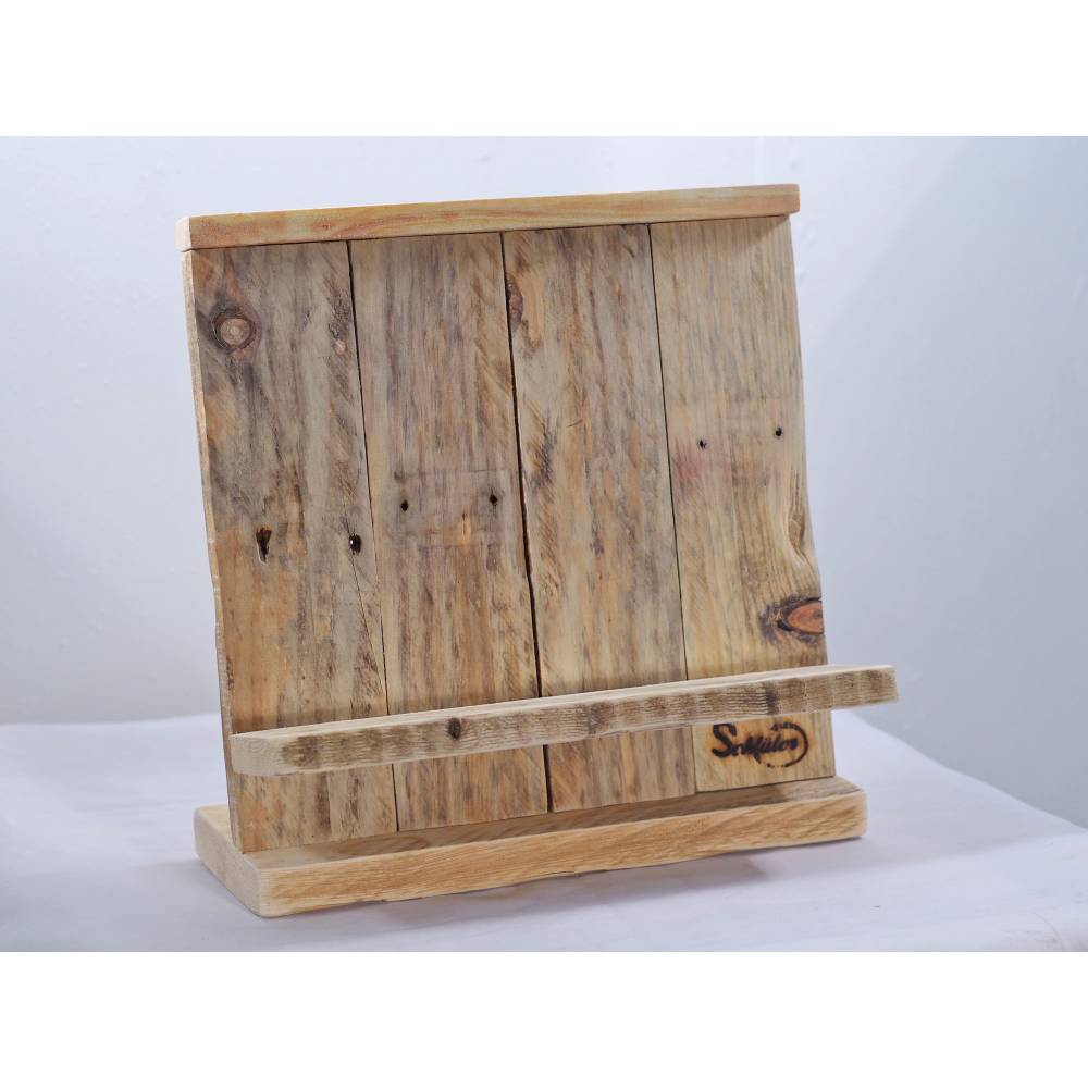 Buchstütze aus Palettenholz – Handgefertigter Buchständer & nachhaltige Buchablage Bild 8