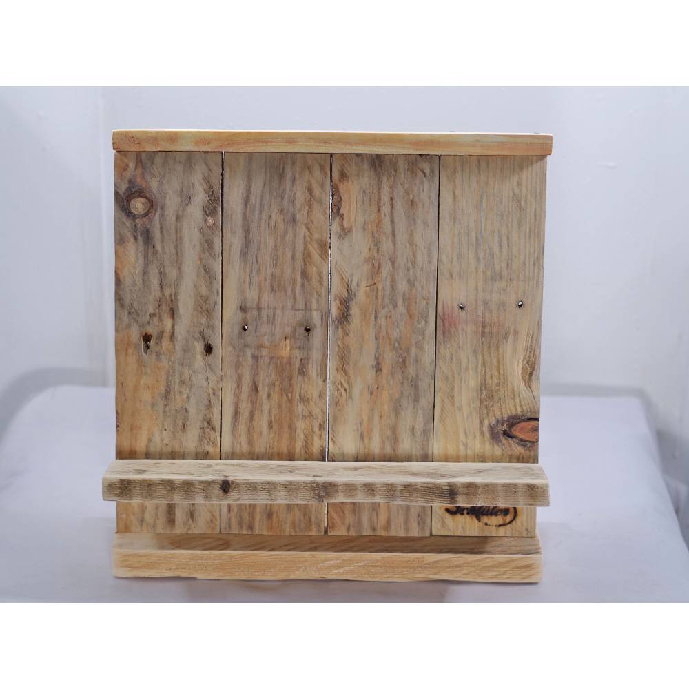 Buchstütze aus Palettenholz – Handgefertigter Buchständer & nachhaltige Buchablage Bild 9