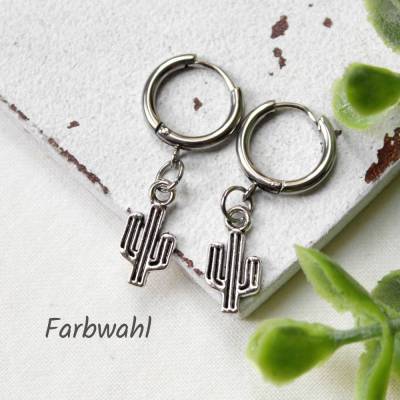 Kaktus • Creolen | Ohrschmuck | Geschenkidee Frau | Freundin | Schwester