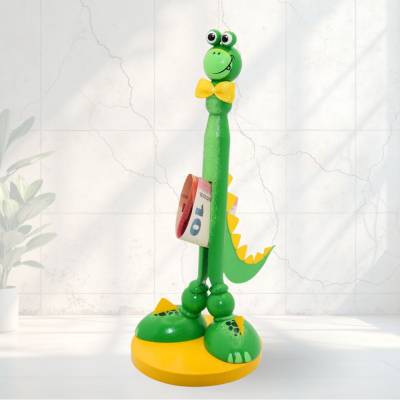Dinosaurier Geldgeschenk Kinder – Handgefertigte Holzfigur zur Einschulung, Geburtstag und besondere Überraschung