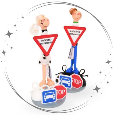 Originelles Geldgeschenk zur Führerscheinprüfung – Handgemachte Figur als Unikat für Frauen und Männer