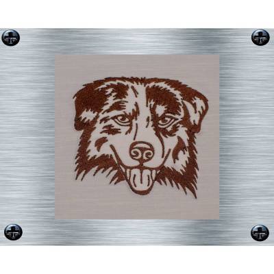 Stickdatei Australischer Schäferhund - 14 x 14 Rahmen – Tierstickerei, Haustierstickmuster, Hundstickerei