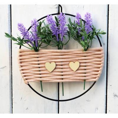 Türkranz Loop Wand Deko Lavendel