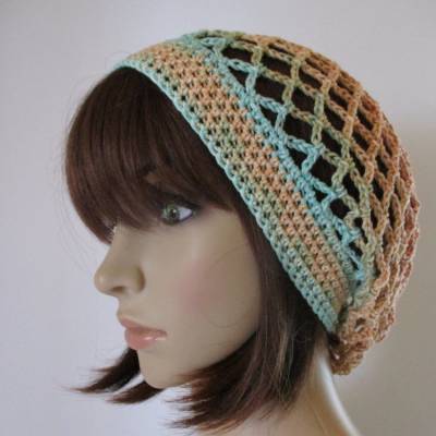 Mütze, Sommermütze, Beanie mit tollem Farbverlauf