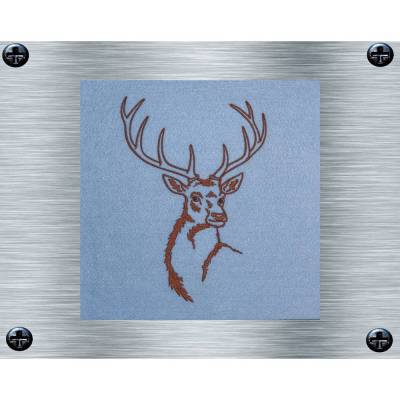 Stickdatei Hirsch - 4 Größen ab 10 x 13 cm - Waldtiere, Tiere, Rotwild Stickmotive, digitale Stickdatei, Nadelmalerei, d