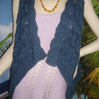 Handgestrickte schicke Zipfeljacke ,