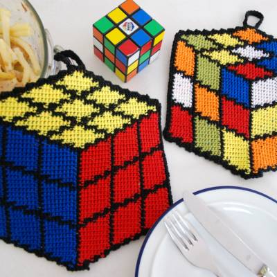 DIY Häkelanleitung Zauberwürfel-Topflappen in Doubleface-Technik (PDF)