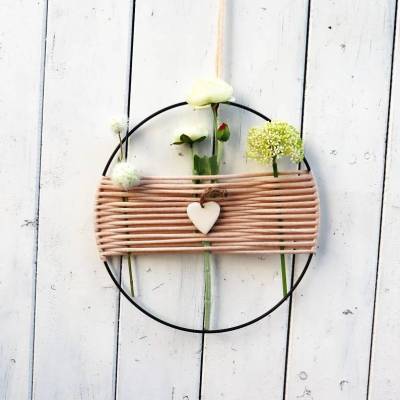 Türkranz Loop Wand Deko  weiß beige