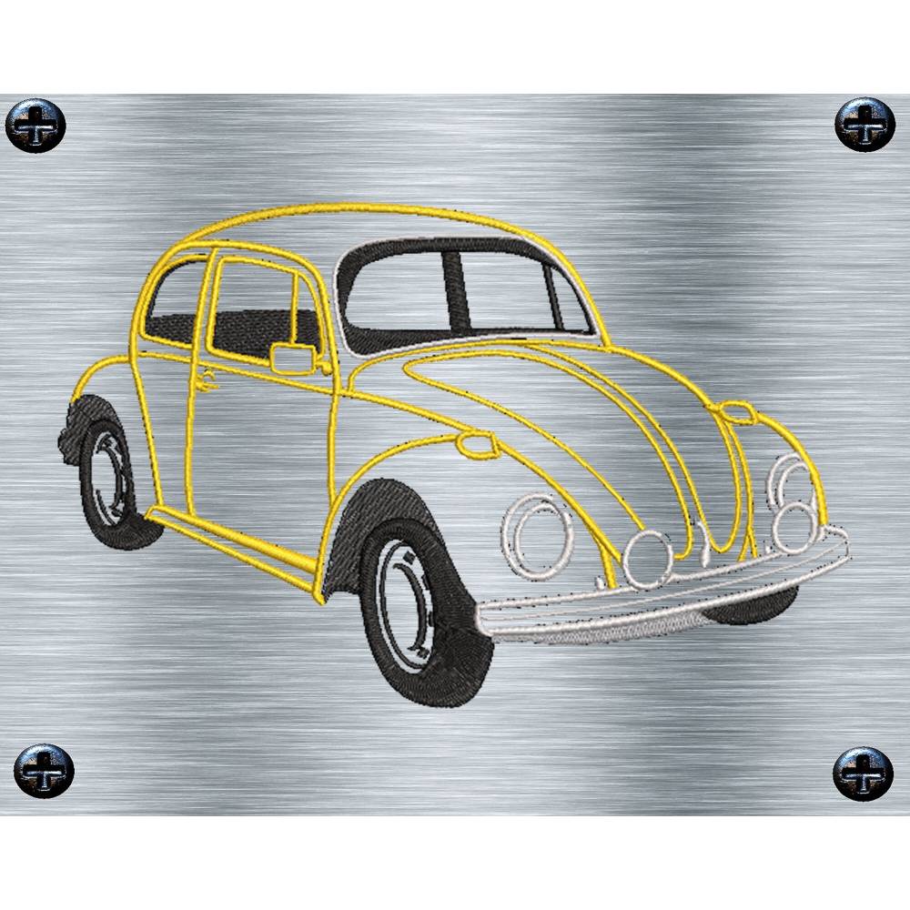 Stickdatei Käfer Teilbunt- 13 x 18 Rahmen - Fahrzeuge, KFZ, fahrbereite Stickmotive, digitale Stickdatei, Nadelmalere Bild 2