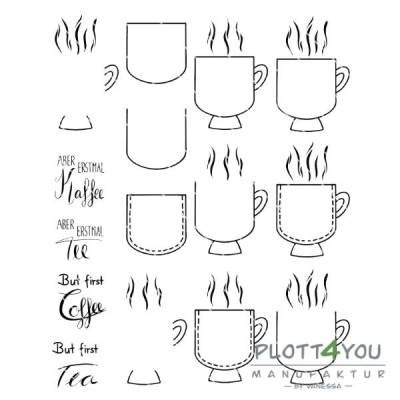 Plotterdatei "Brusttasche Kaffee oder Tee"