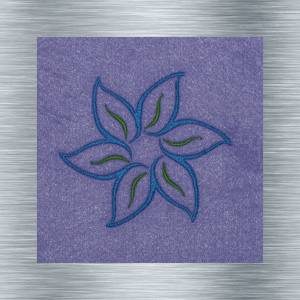 Stickdatei Blume einfach - 10 x 10 Rahmen - Botanische Stickmotive, Blumenstickerei, digitale Stickdatei, Nadelmalerei